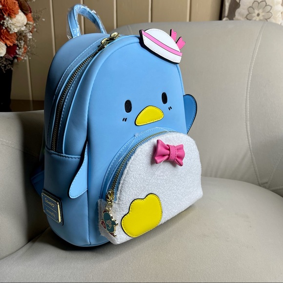 LOUNGEFLY x SANRIO Tuxedo Sam Mini Blue Backpack - Picture 2 of 6